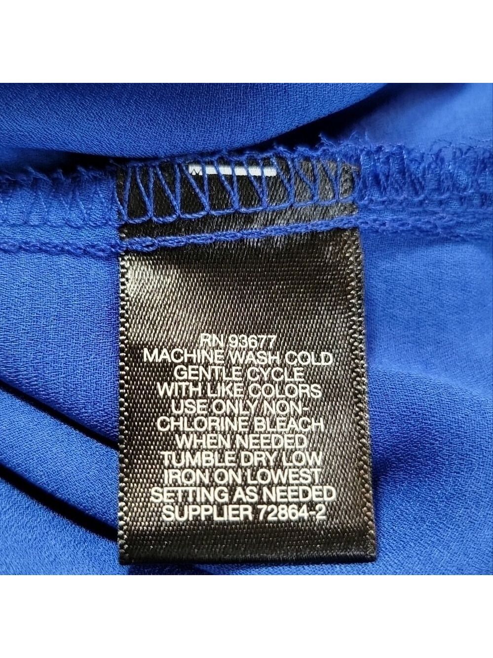 Liz Claiborne Woman Sleeveless Royal Blue Blouse Size 2X EUC - Picture 6 of 10